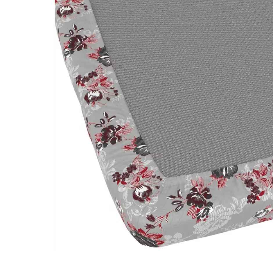 Kopa Extra Smooth Micro Double Bedsheet With 2 Pillow Covers | Set of 3 | Lorenzo Floral - Grey Red