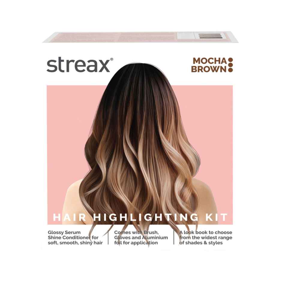 Streax Hair Colour Highlighting Kit Mocha Brown For Women