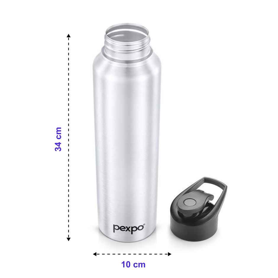 Pexpo Chromo Sports And Hiking Stainless Steel Water Bottle | 1 L