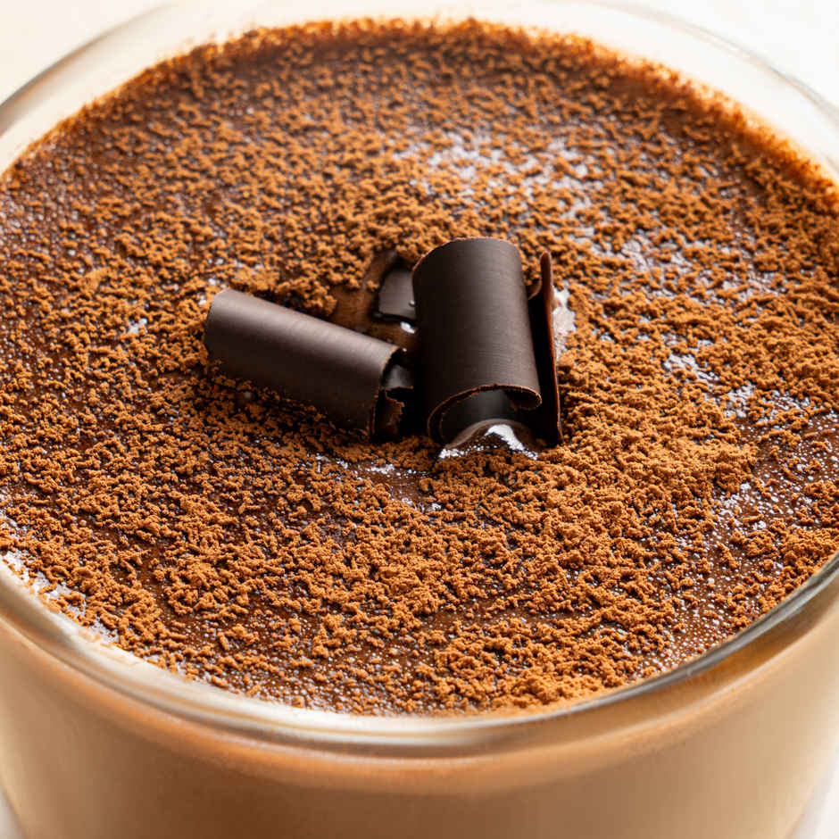 Hot Chocolate + Layered Double Chocolate Cake Jar + Chili Cheese Toast 