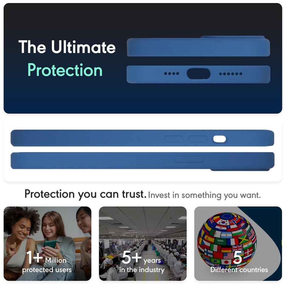 Sprig Designer Back Case Cover for Apple Iphone 14 Liquid Silicone Shock Proof | Navy Blue | MagSafe Compatible