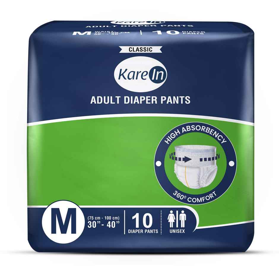 KareIn Classic Adult Diaper (Pants, M , 75-100 cm) Combo 