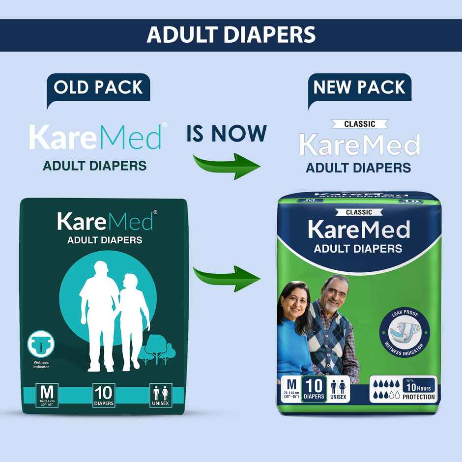 Kare In Adult Diapers Classic - M10 X 12