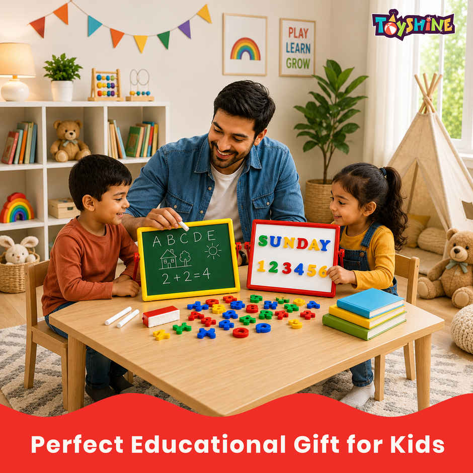 Toyshine Abc Numero Magnetic Blackboard Educational Alphabet & Number Learning Board For Kids
