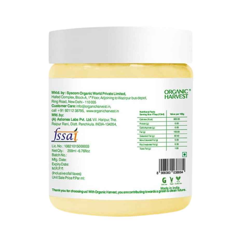 Organic Harvest Extra Virgin Organic Coconut Oil, 100% Pure For Hair, Cooking, Baby Massages & Skin