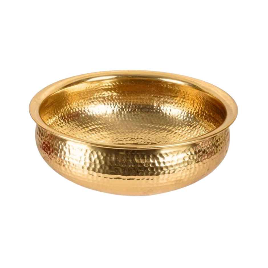 Behoma Classic Hammered Urli Bowl - Elegant Gold Finish