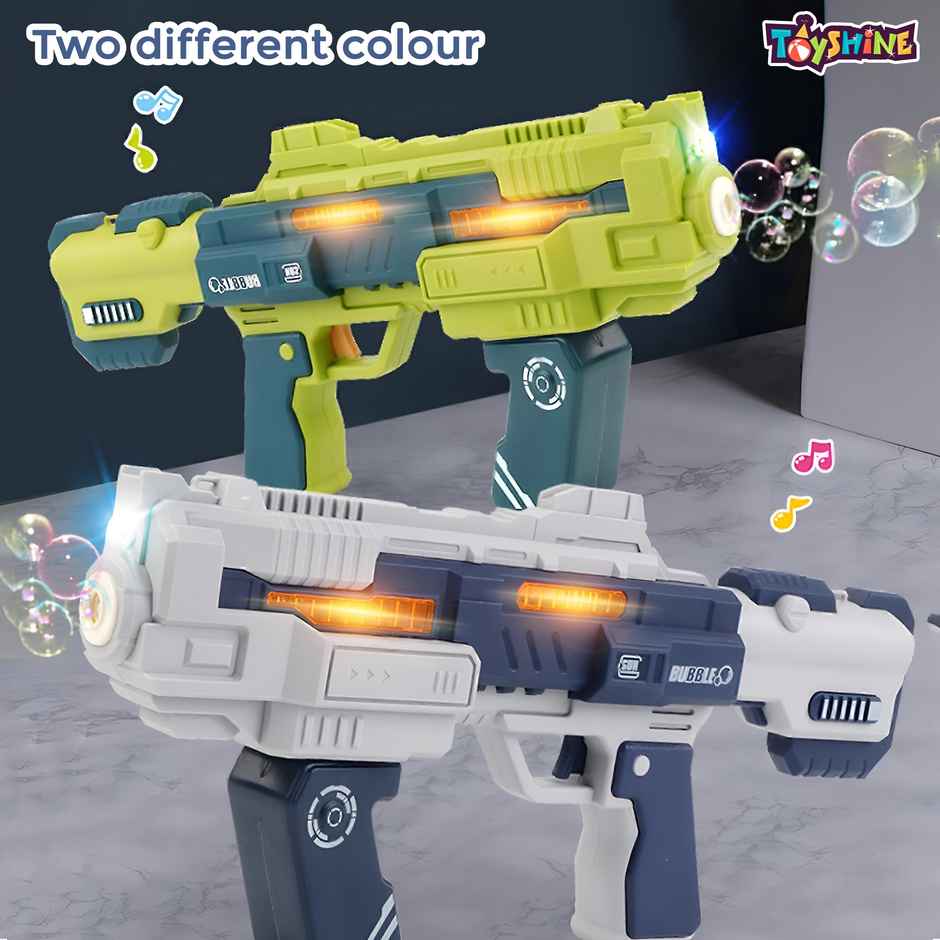 Toyshine Automatic Bubble Machine With Leak-proof Design | Led Lights & Music - Green