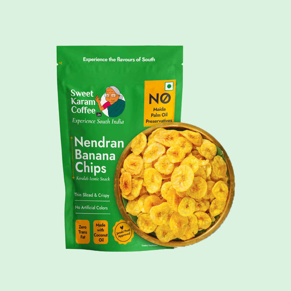 Sweet Karam Coffee Kerala Nendran Banana Chips | Pure Coconut Oil, No Preservatives