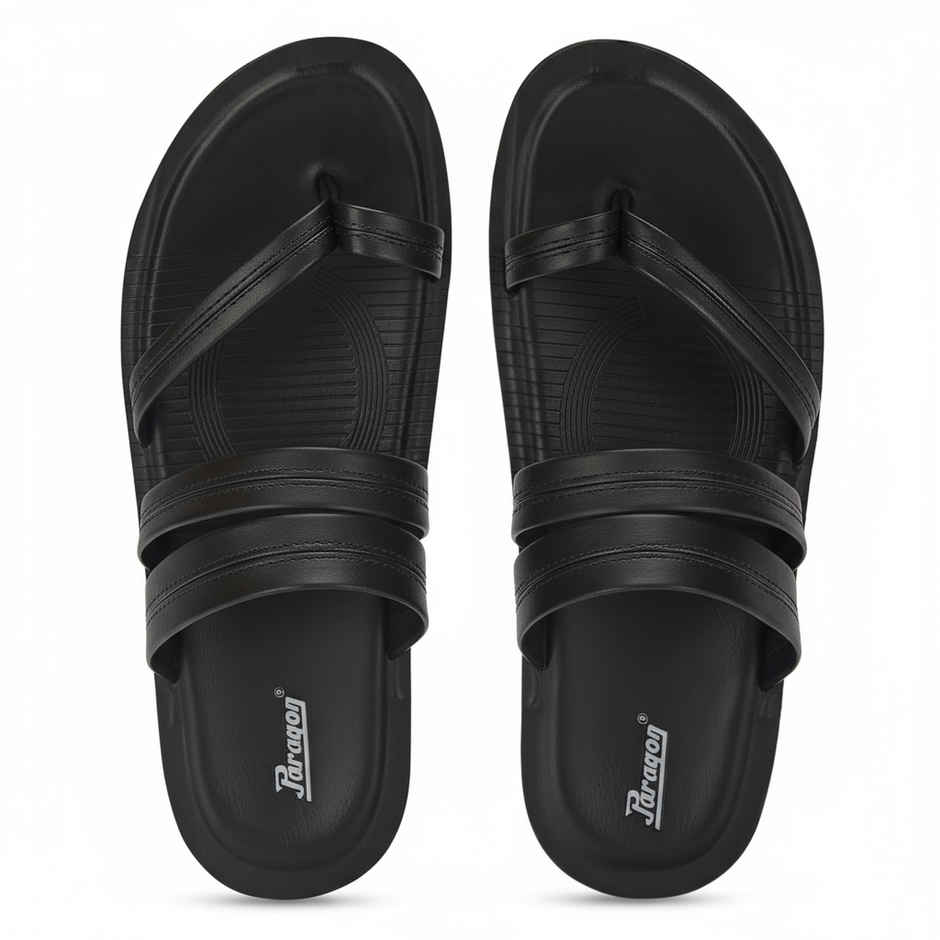 Paragon Men's Black Pu Sandals PUK2224G UK 9