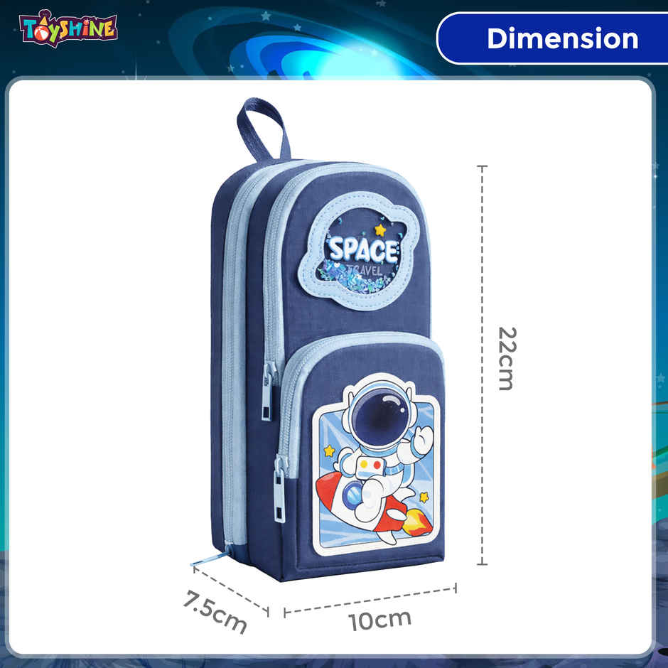 Toyshine Space EVA Hardtop Pencil Pouch Large Capacity | Dark Blue