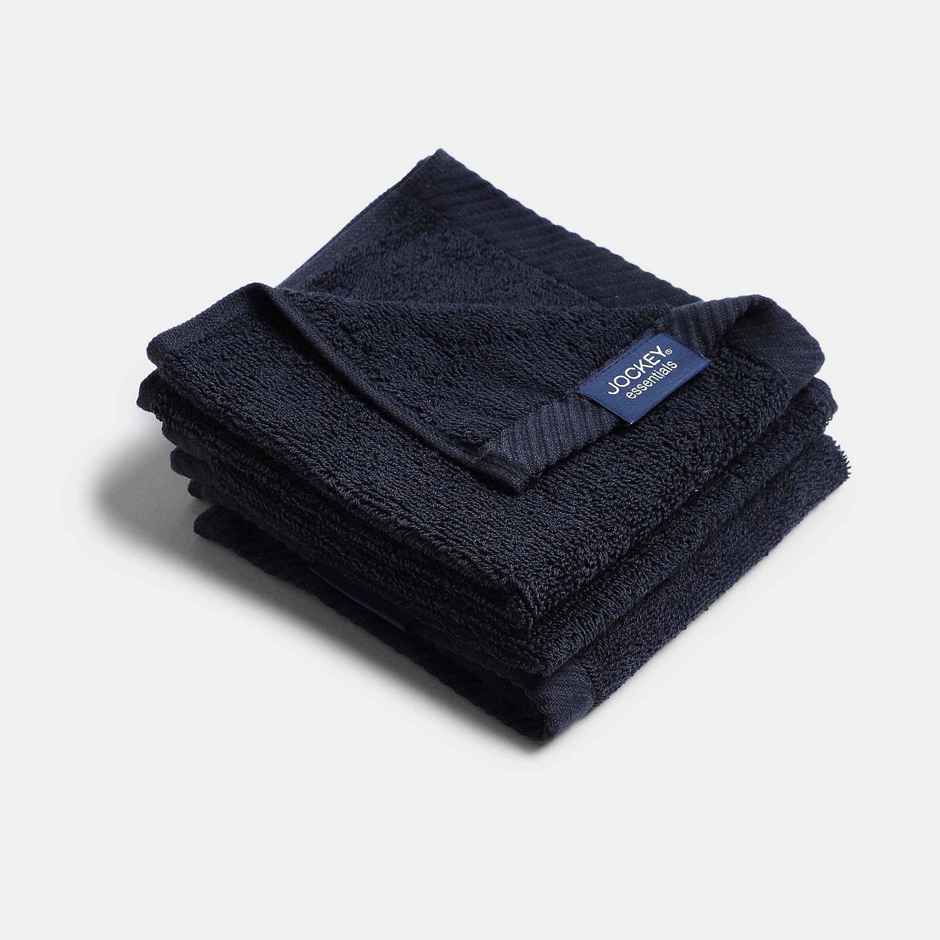 Jockey T301 Men's Cotton Terry Ultrasoft and Durable Solid Face Towel | Pack of 3