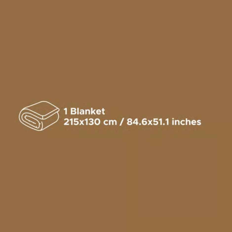 Elegant Weavers UBR Blanket | Striped Brown | 130 cm x 215 cm