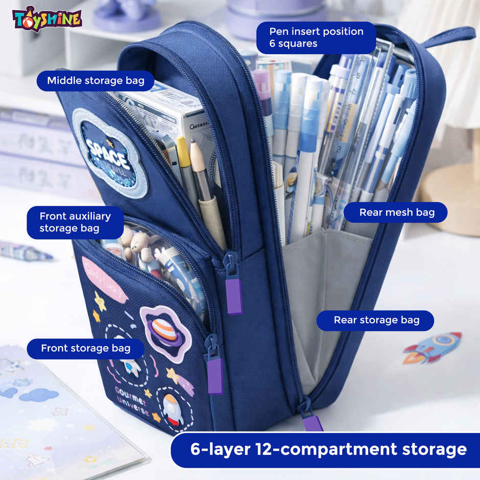 Toyshine Space Theme EVA Hardtop Pencil Pouch Large Capacity