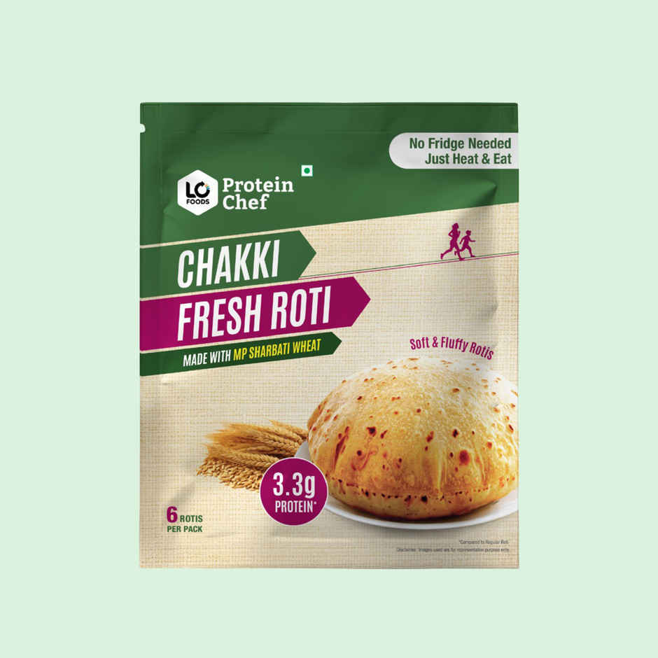 Protein Chef Whole Wheat Roti | Non Frozen | Fresh | Mp Sharbati Atta | Ready To Cook Chapati