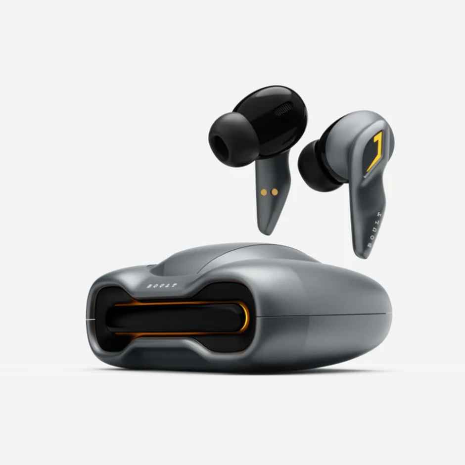 GOBOULT Ember Quad Mic ENC | 48Hrs Battery | Low Latency Gaming | 5.3v Bluetooth | Smoky Metal