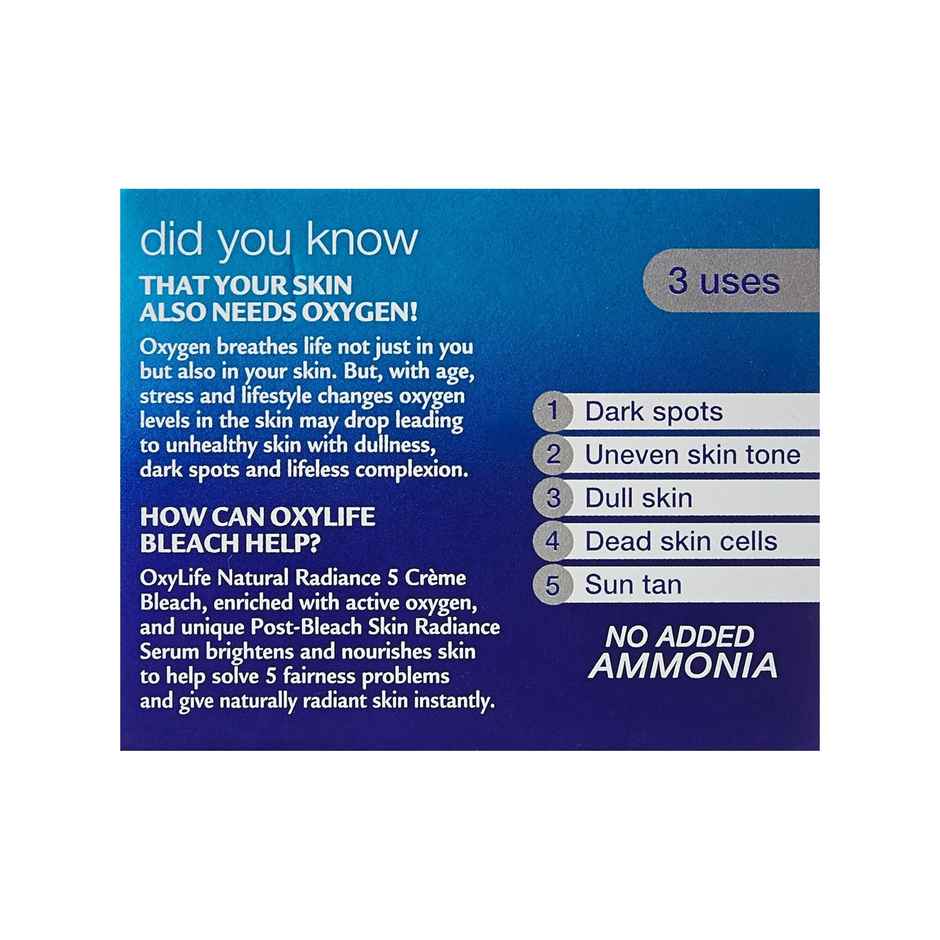 Oxylife Natural Radiance 5 Creme Bleach - With Active Oxygen