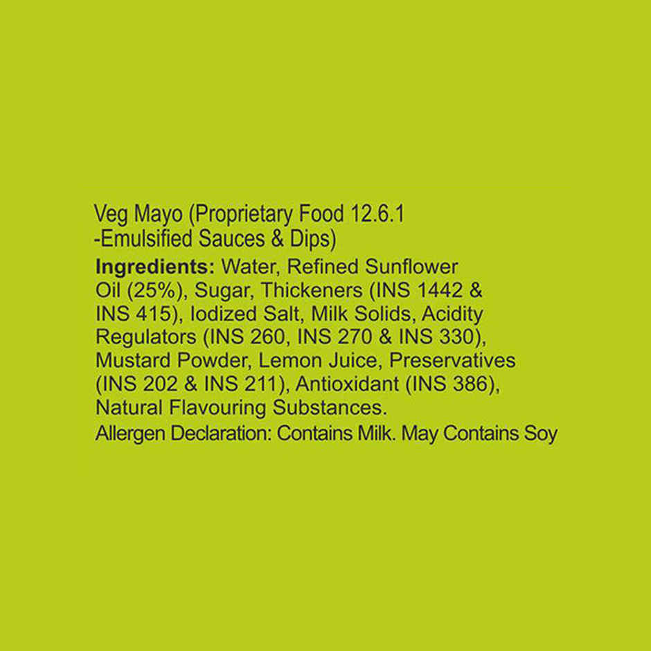 Wingreens Farms Premium Veg Mayo | Veg Mayonnaise | Sandwich Spread