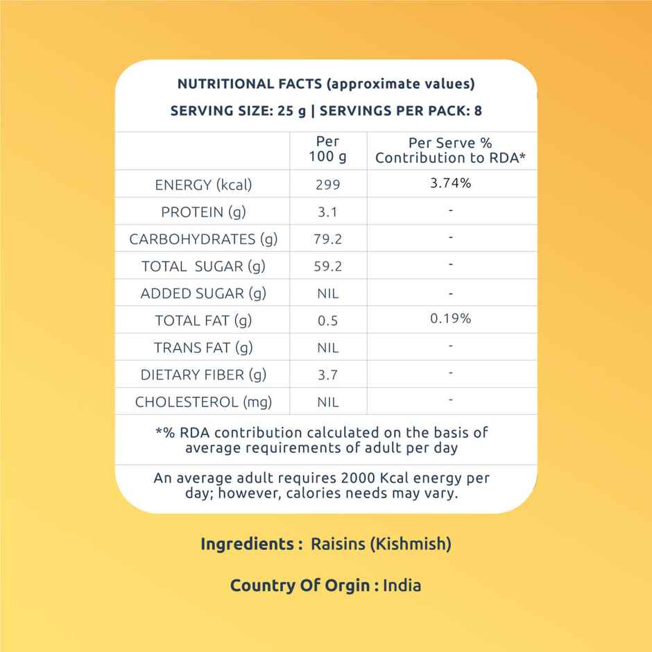 Farmley All Natural Gourmet Premium Raisins | Kishmish
