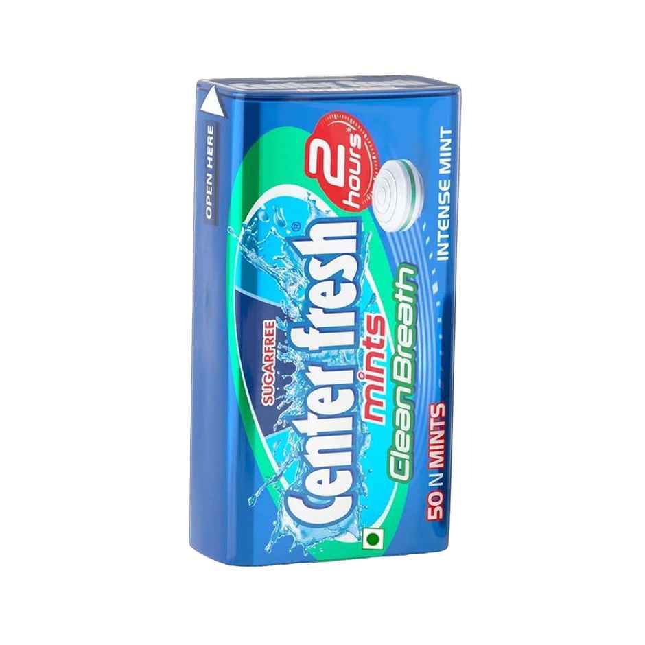 Center Fresh Mints Clean Breath Intense Mint (sugarfree) Menthol Tin