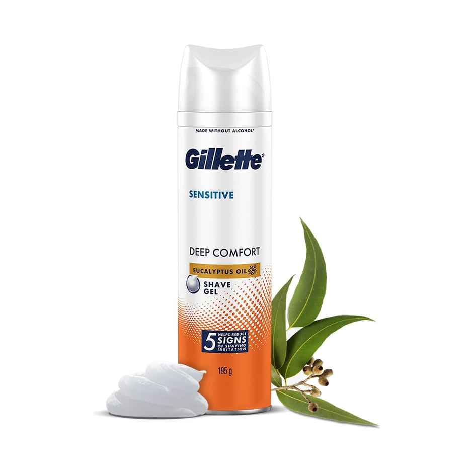 Gillette Sensitive Shaving Gel Deep Comfort With Aloe Vera 0% Paraben