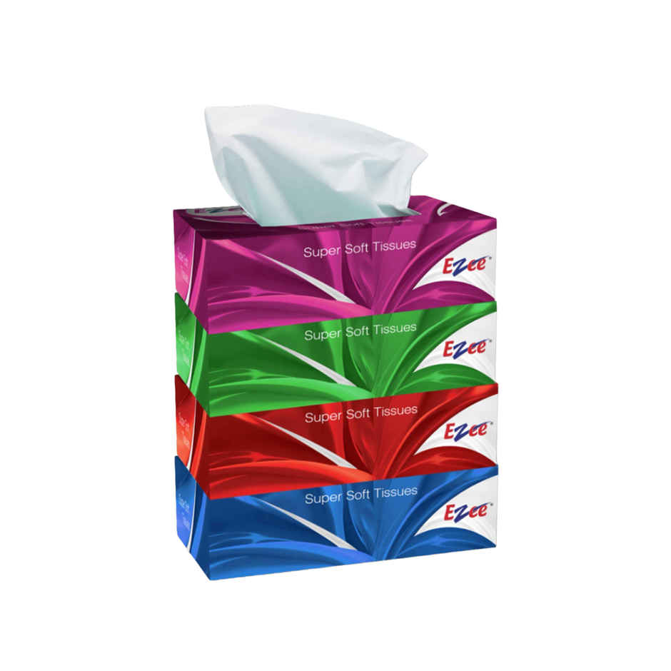 EZEE Facial Tissue Paper Pack | 2 Ply | 400 Pulls | Assorted
