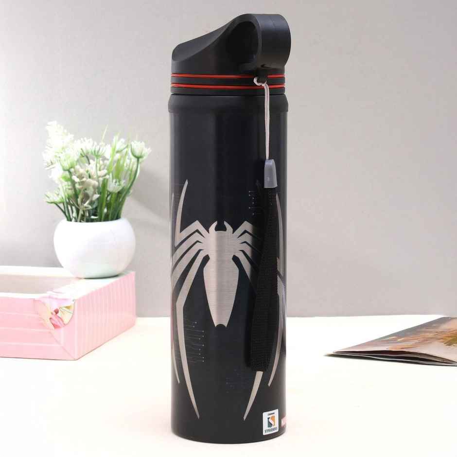 Striders Quench Your Thirst With Style Spiderman Steel Water Bottle 700Ml 3Y To 12Y