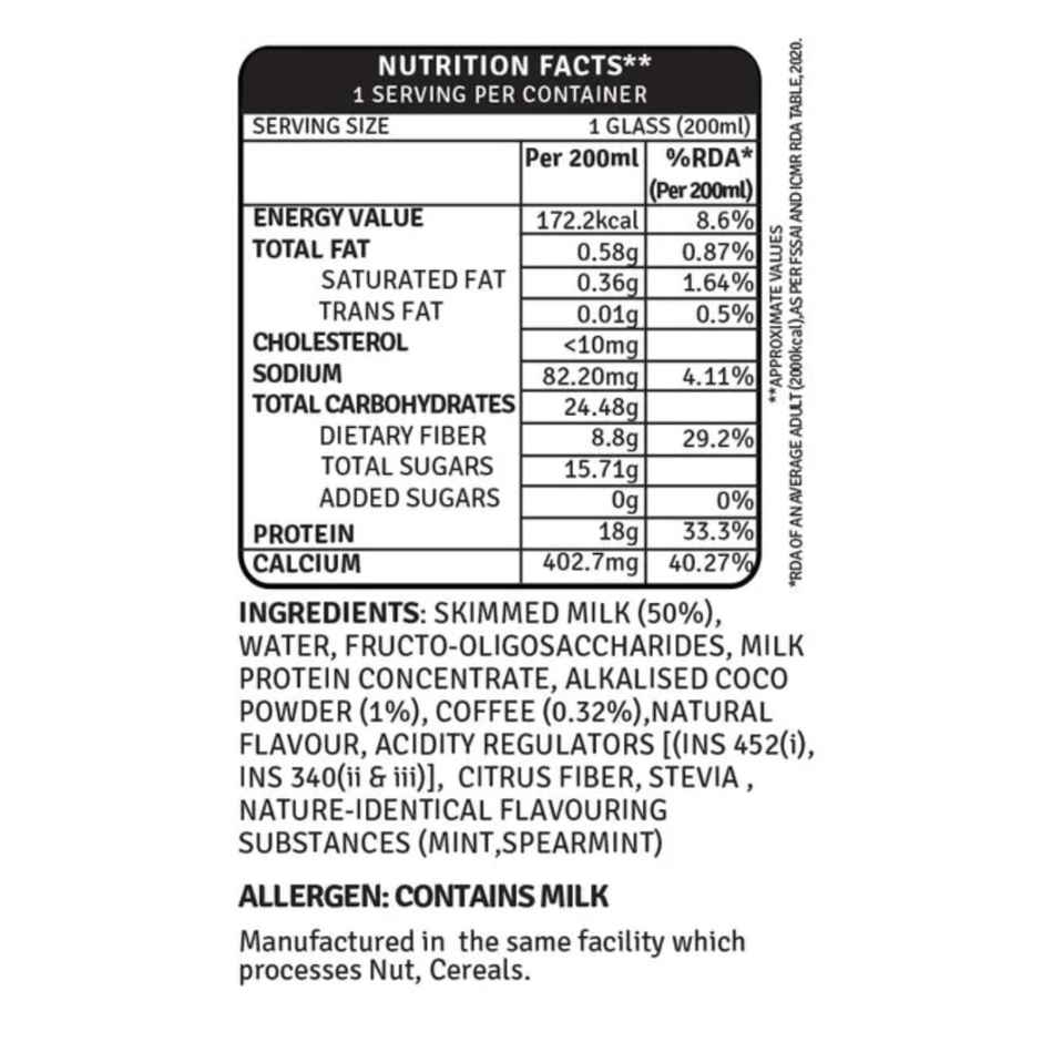 Raw Pressery 18g Protein Choco Mint Milkshake