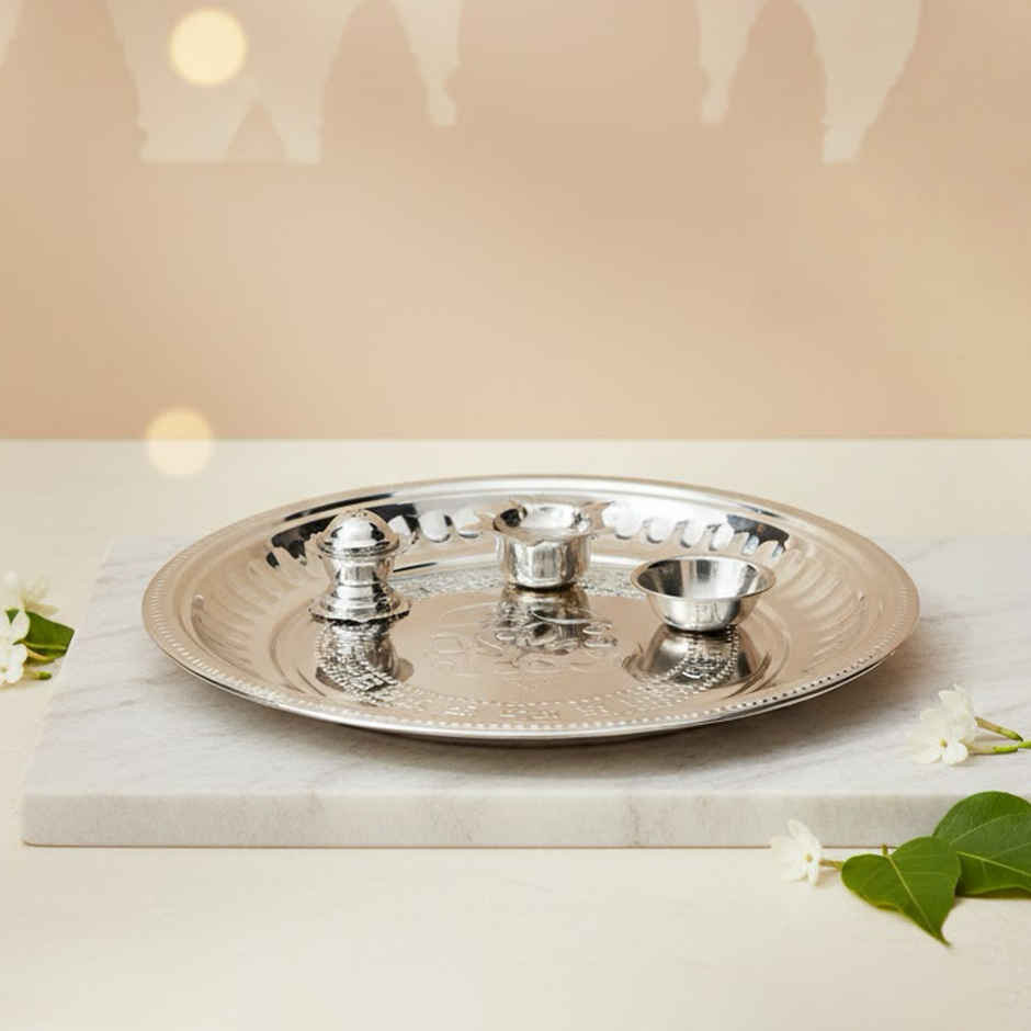 Steel Pooja Thali | Divine Vibes