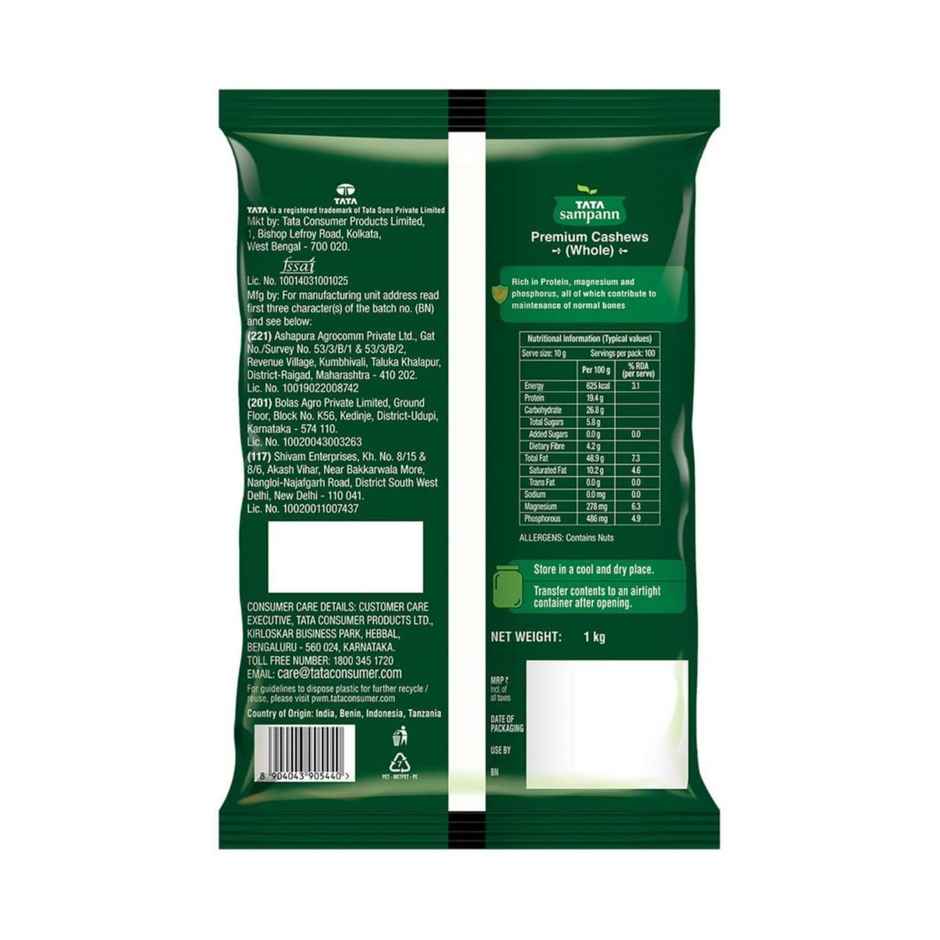 Tata Sampann 100% Pure Premium Cashews/Kaju Whole