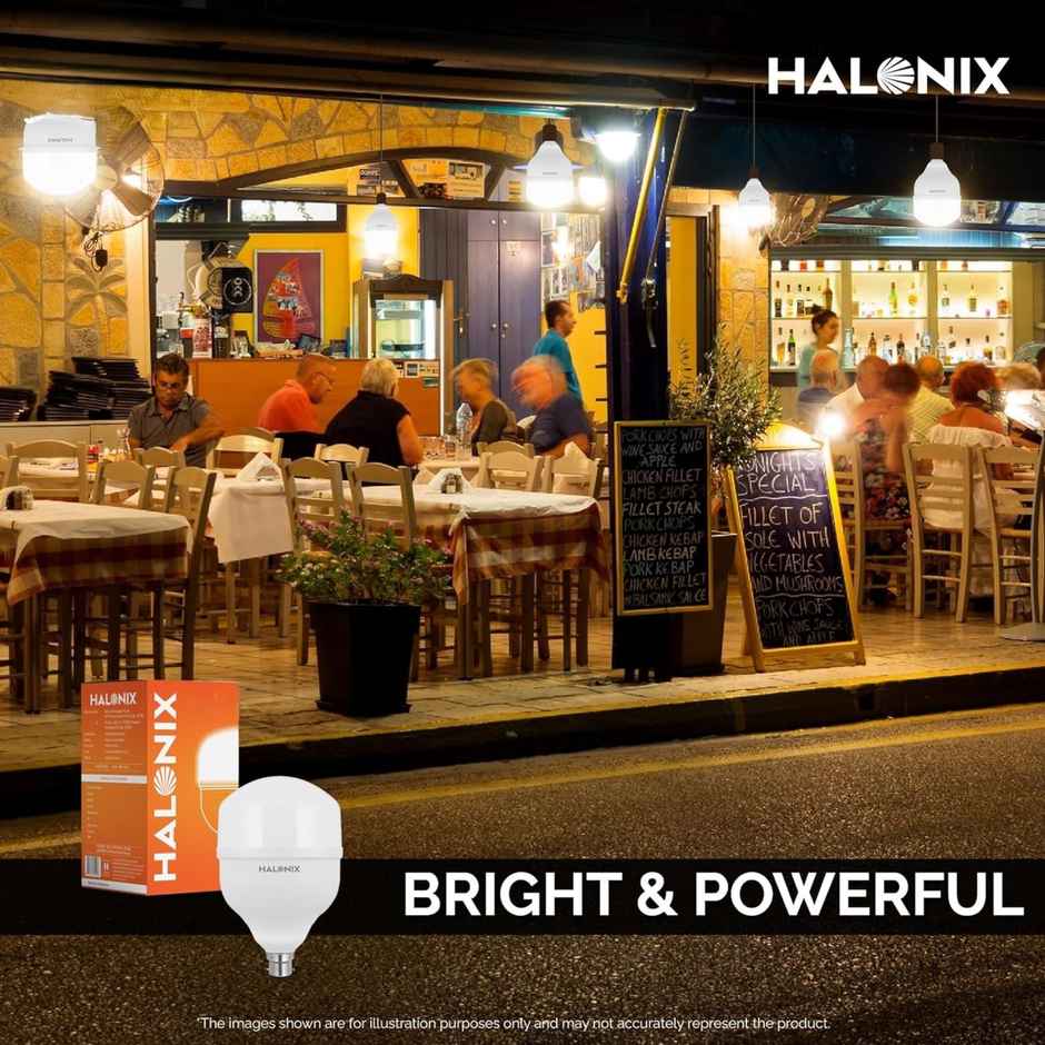Halonix 50W High Wattage White Led Bulb | B22 Base Holder