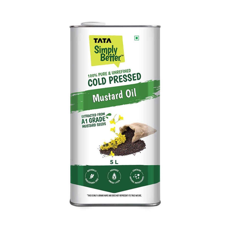 Tata Simply Better Mustard (Sarson) Cold Pressed Oil | Unrefined & Healthy Cooking Oil