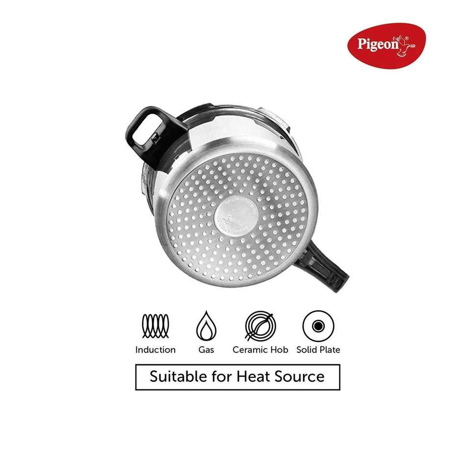 Pigeon Inox 3L Stainless Steel Induction Base Outer Lid Pressure Cooker