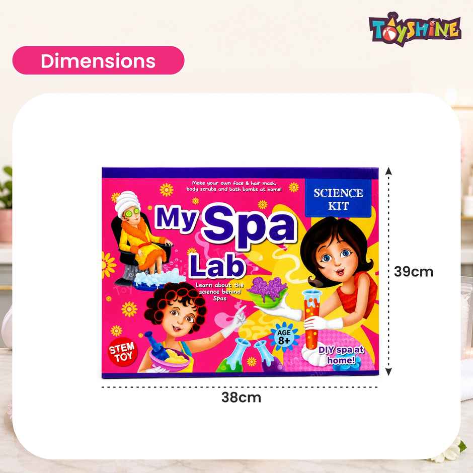 Toyshine My Spa Lab Diy Kit For Bath Bombs | Salts | Masks | Stem Fun For Kids | 6+ Years Old