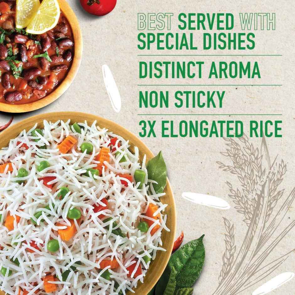 India Gate Flavourful and Fine Dubar Basmati Rice | Long and Slender Grains | Naturally Aged
