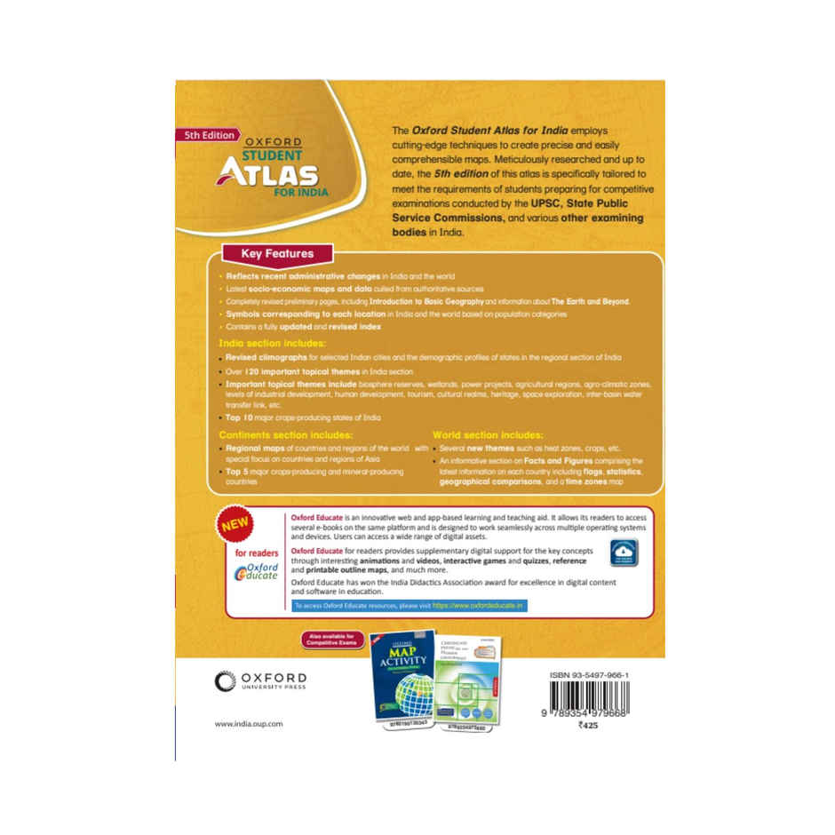 Oxford Student Atlas for India | 5th Edition | For UPSC and Competitive Exams