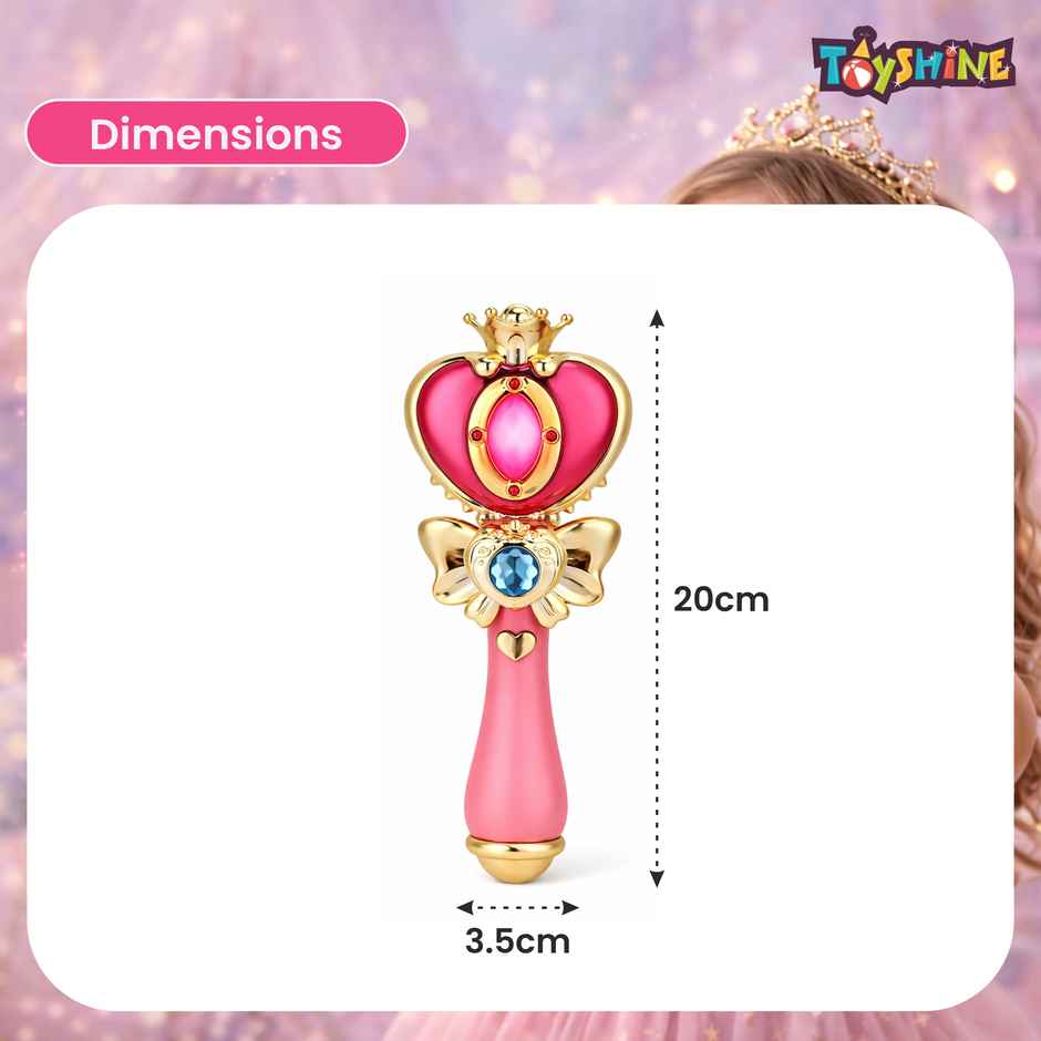Toyshine Fairy Wand Electric Magic Moon Styling Stick With Flashing Lights And Music