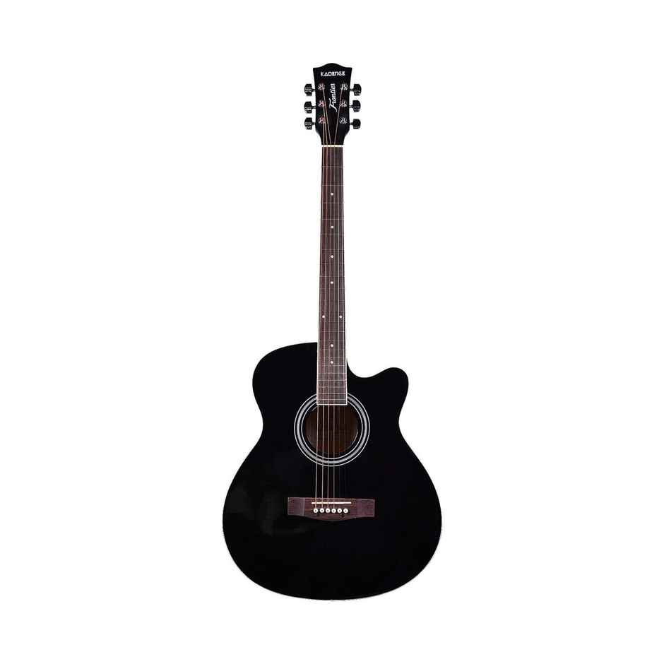 Kadence Frontier Guitar Combo - Black Acoustic Guitar with Bag | Strap & Picks