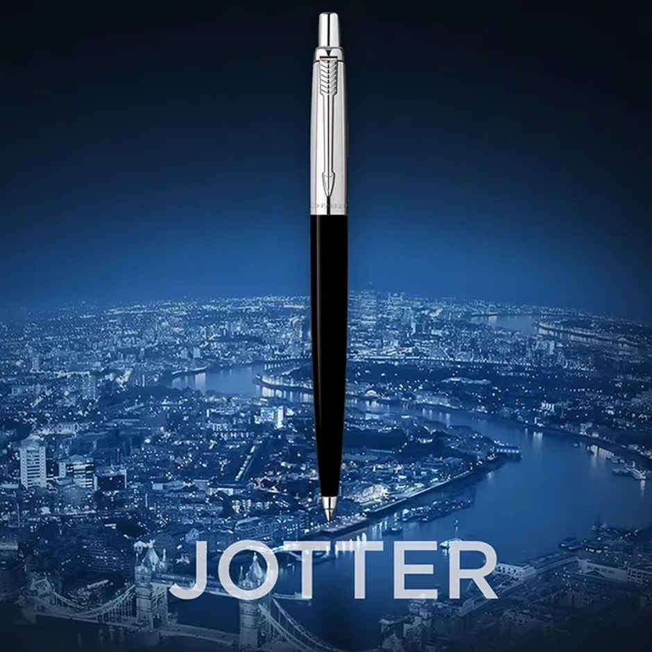 Parker Jotter Standard Ball Pen Black Body (Blue Ink)