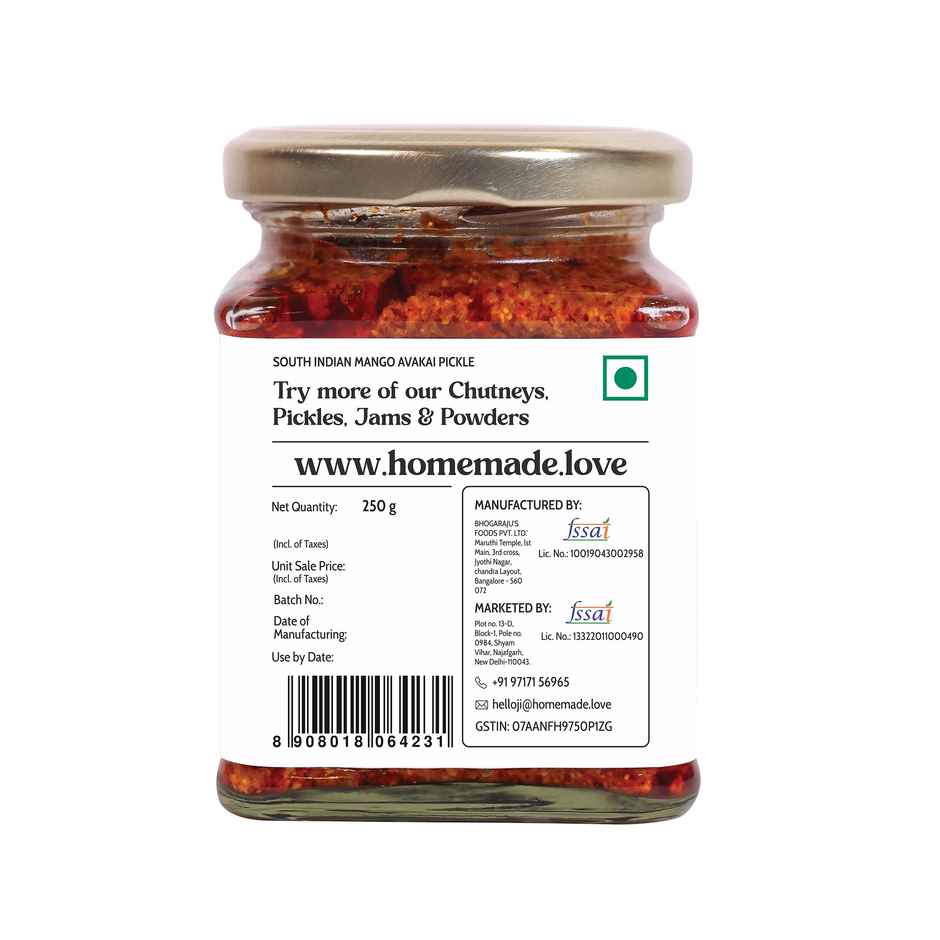 Homemade Love- South Indian Mango Avakai Pickle