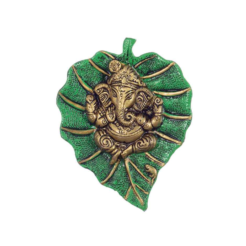 eCraftIndia Lord Ganesha on Green Leaf