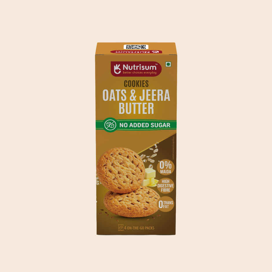 Nutrisum Oats Cookies- No Added Sugar | Jeera Butter