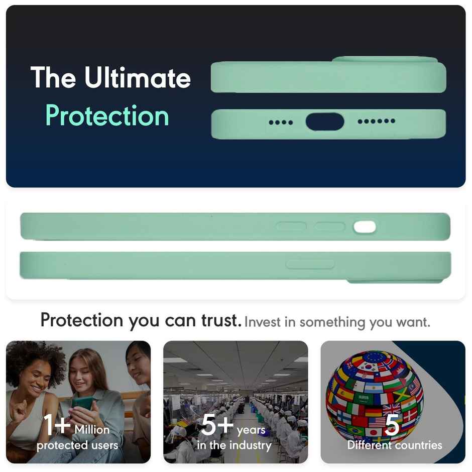 Sprig Designer Back Cover for Apple Iphone 14 Liquid Silicone Shock Proof | Light Green | MagSafe Compatible