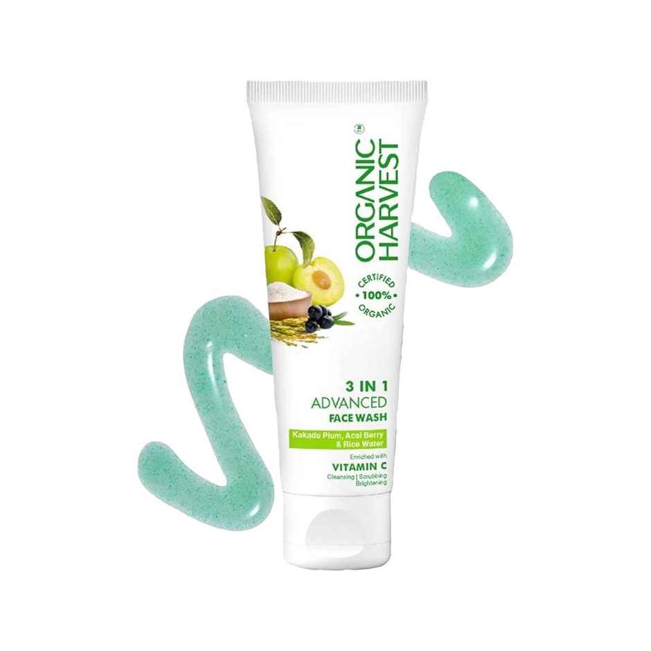Organic Harvest 3 In 1 Premium Face Wash For Oily Skin Cleanser For Women