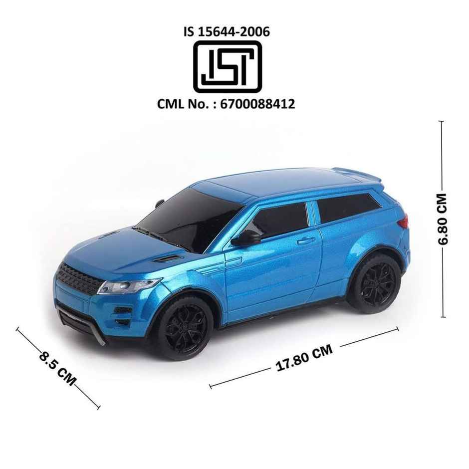 Wembley Rc Car High Speed Mini 1:24 Scale Usb Rechargeable Remote Control Car For Kids-Blue & Black