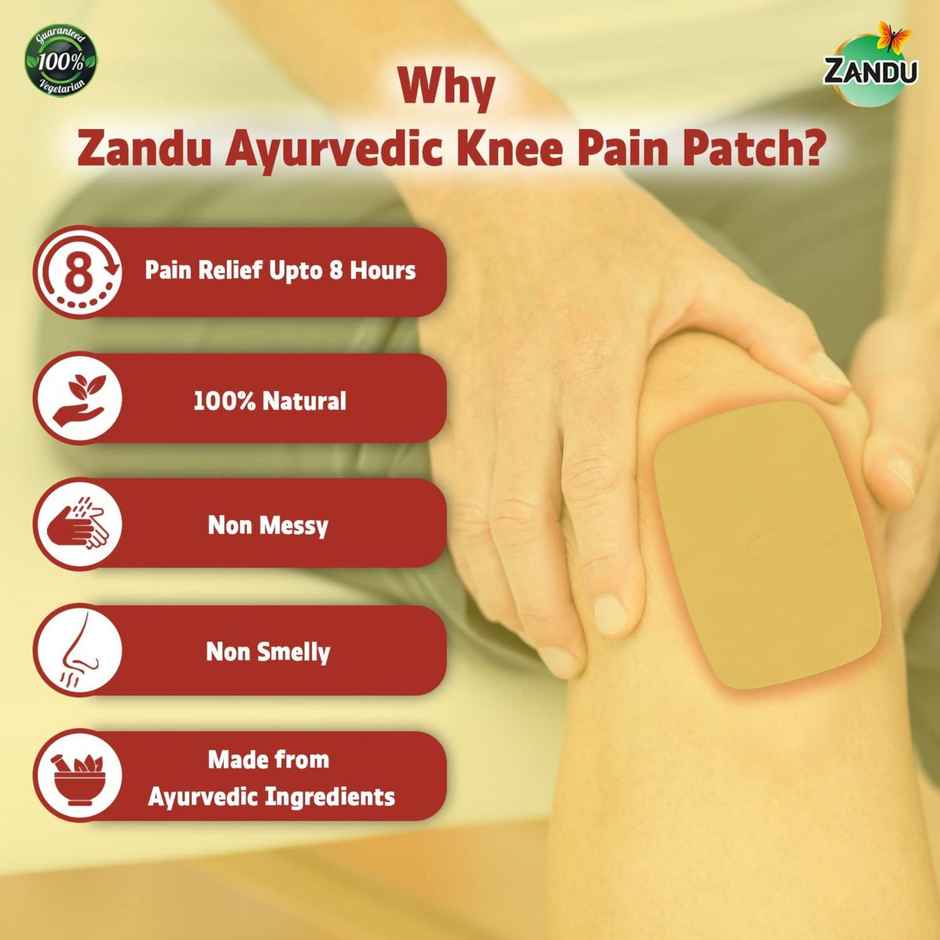 Zandu Ayurvedic Knee Pain Relief Patch (Pack of 5 patches)