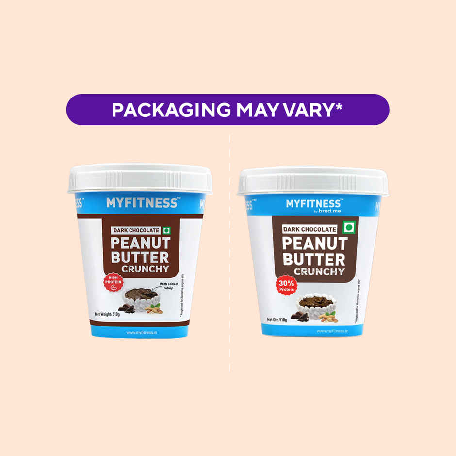 MyFitness 30g High Protein Dark Chocolate Crunchy Peanut Butter Spread with Added Whey