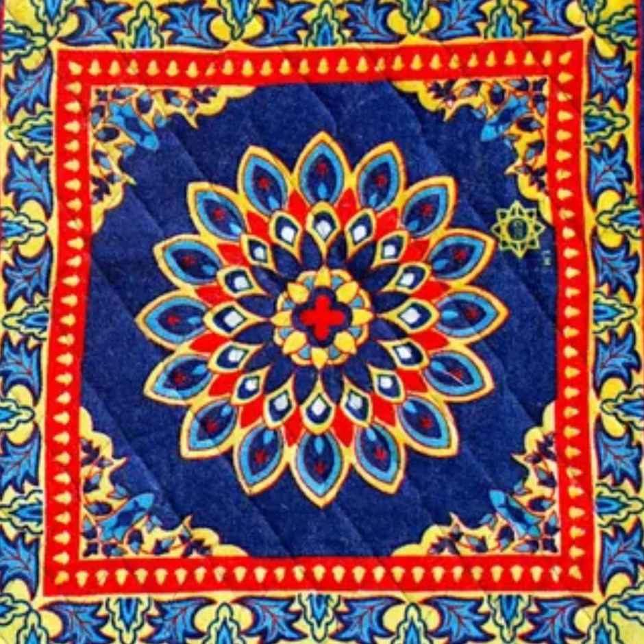 Divine Vibes Divine Art Pooja Asaan - 24x24 Inch