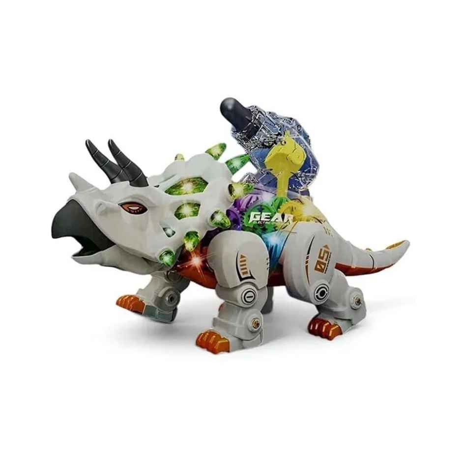 Toyshine Battery Operated Triceratops Dinosaur Toy with Lights-Sound | Age - 3+ | Multi