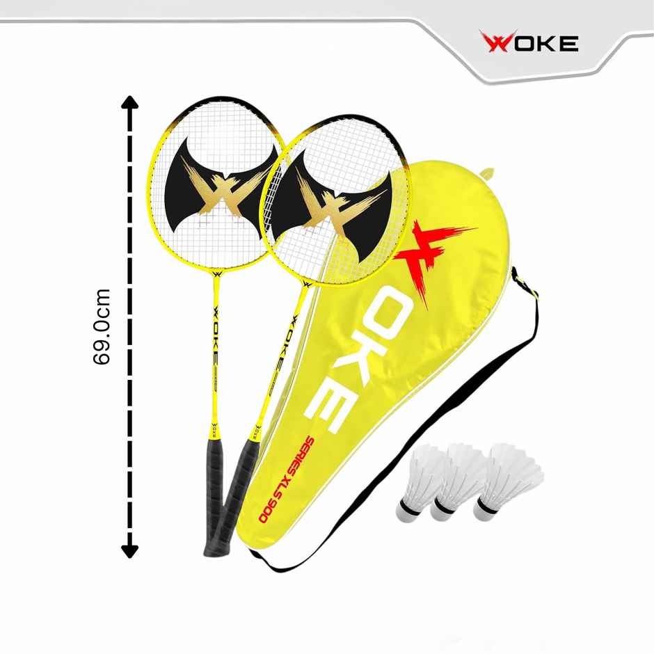 WOKE Xls900 Badminton Racket | Yellow