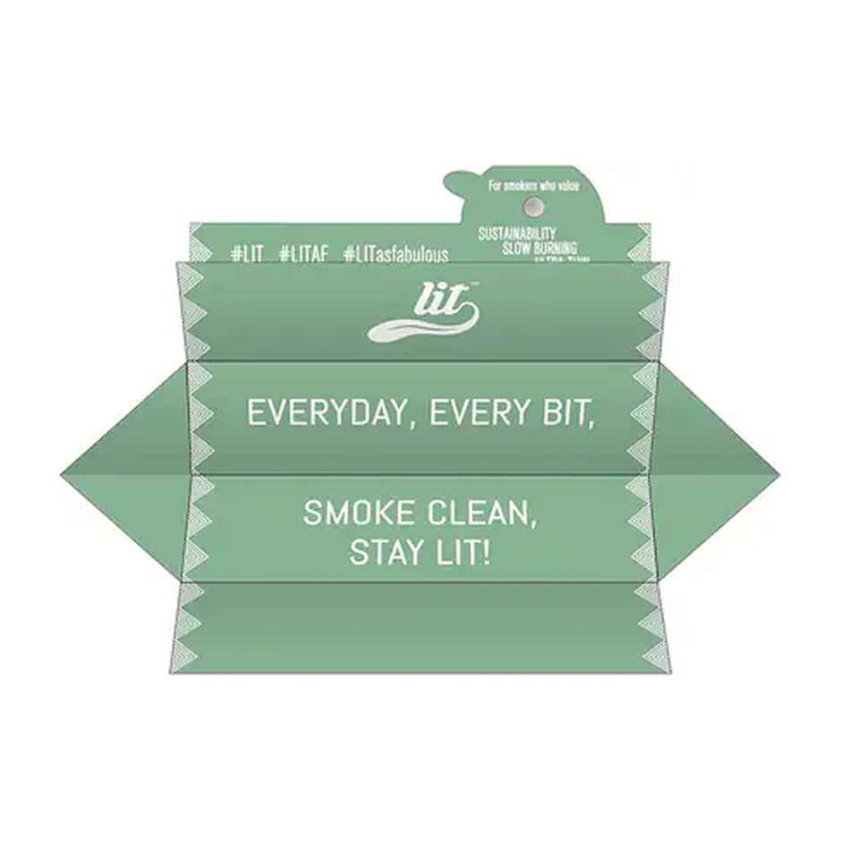 Lit Pro Brown Rolling Paper Tray With Free 2 Thins Cone - Lit(Box)